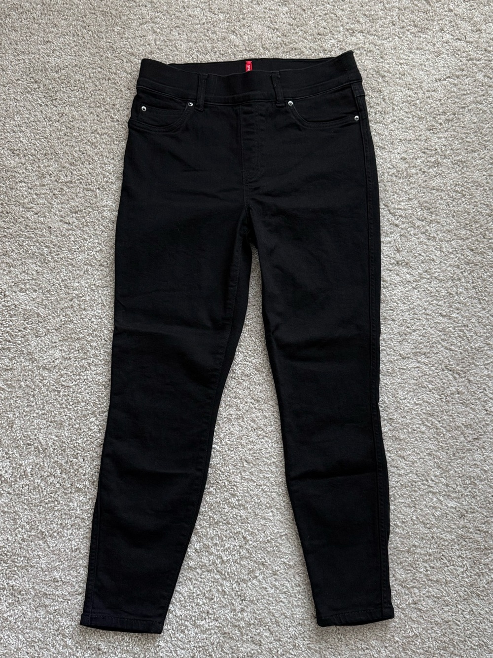 Spanx Women’s Ankle Skinny Jeans in Black, Size M Petite
